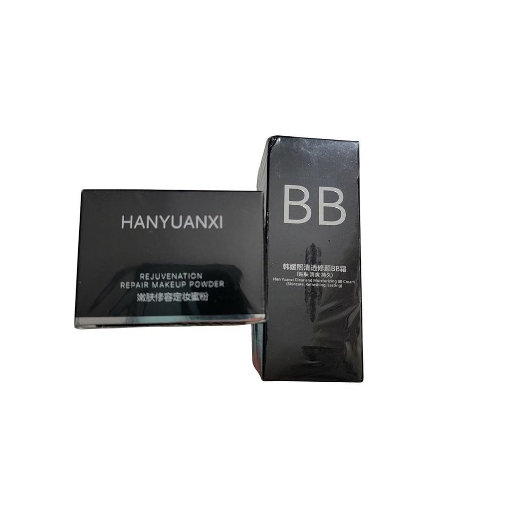 HANYUANXI Rejuvenation Repair Makeup Powder & BB Cream Set Natural Color NEW set